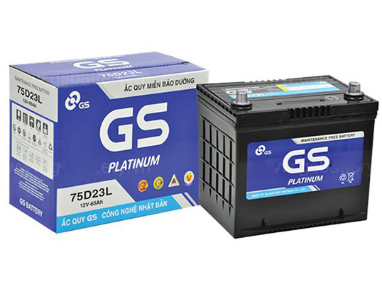 Ắc quy khô ô tô MF GS 75D23L (12V - 65AH, cọc trái)