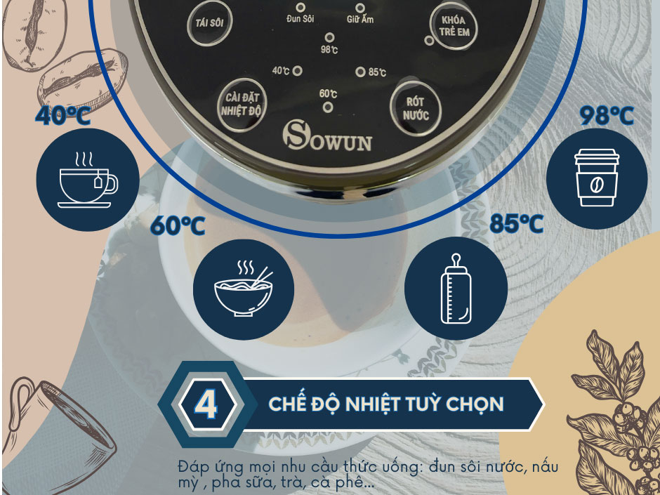 Bình thủy điện Sowun SW 1668 (3.5 lít)