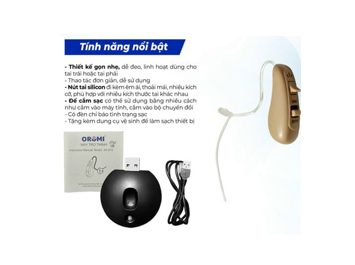 Máy trợ thính gài tai Oromi JH-D12