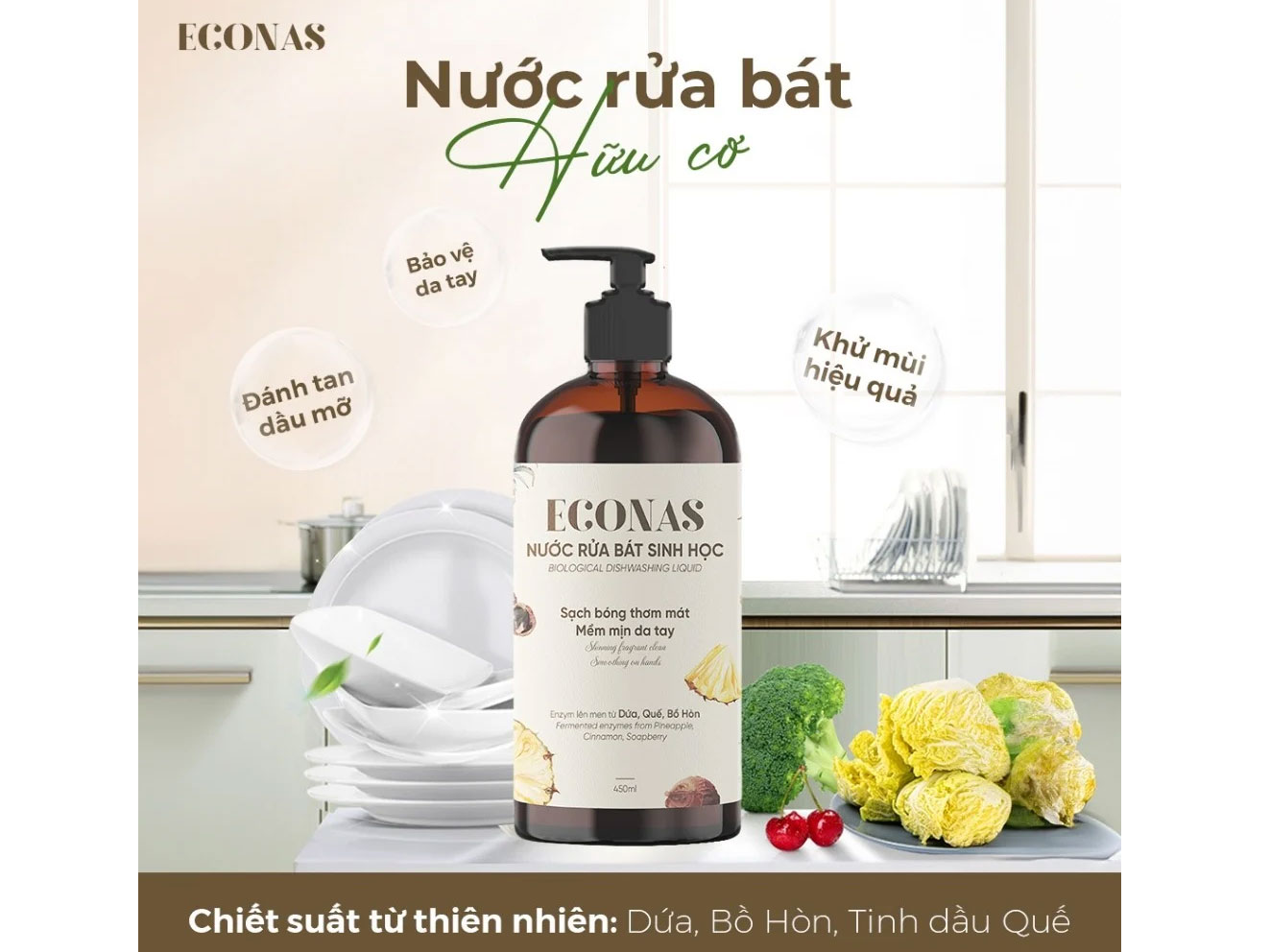 Nước rửa bát UKG 450ml