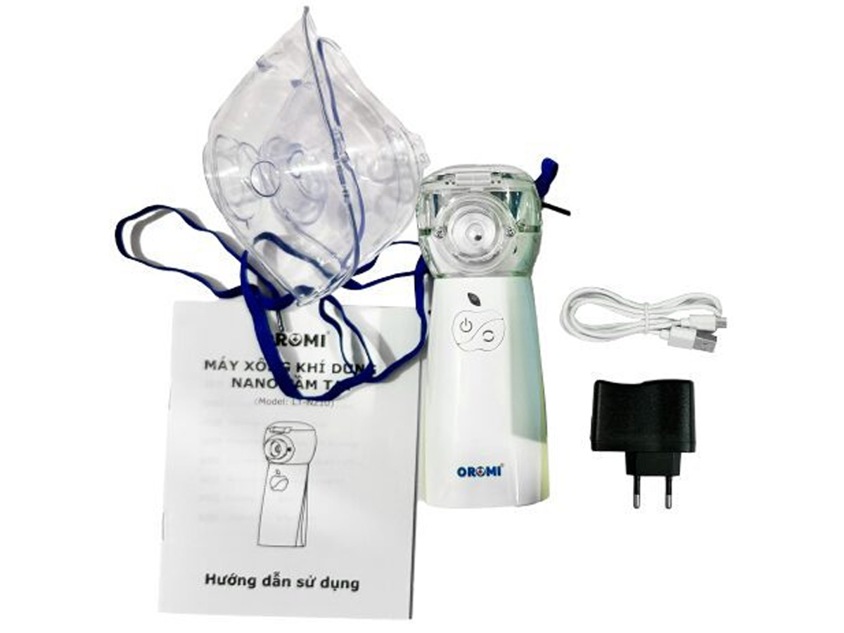 Máy xông khí dung nano cầm tay siêu âm Oromi LT-N210