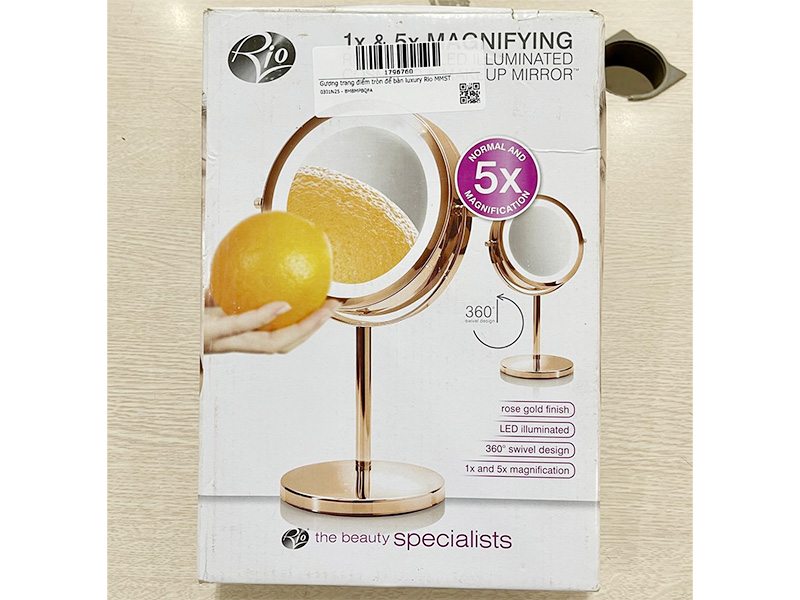 Gương trang điểm tròn để bàn luxury Rio MMST