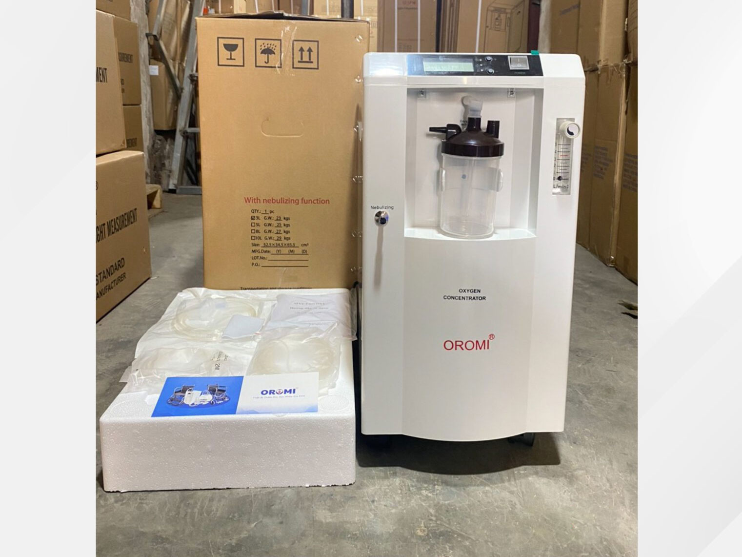 Máy tạo oxy tích hợp xông khí dung Oromi SZ-5AW 5 lít