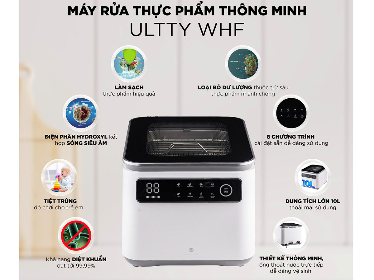 Máy rửa thực phẩm thông minh U Ultty WHF