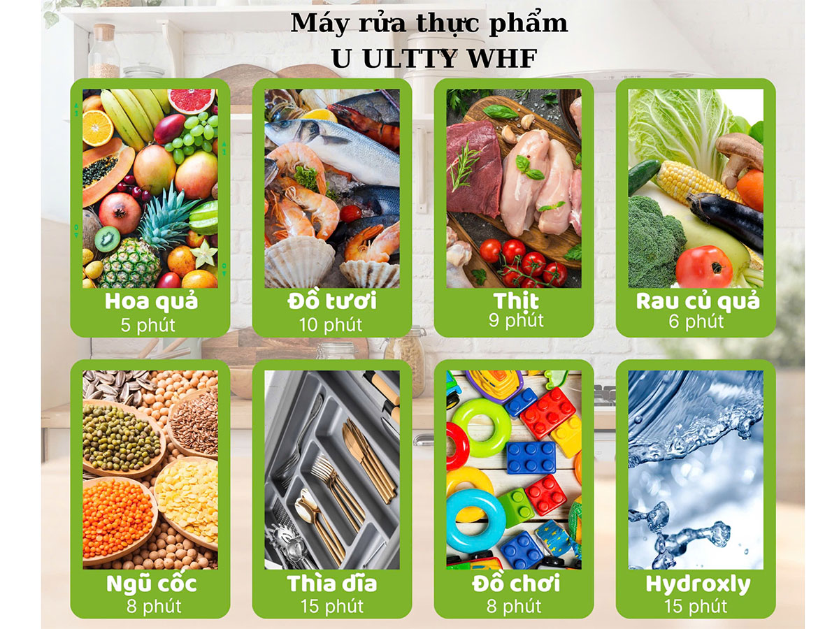 Máy rửa thực phẩm thông minh U Ultty WHF