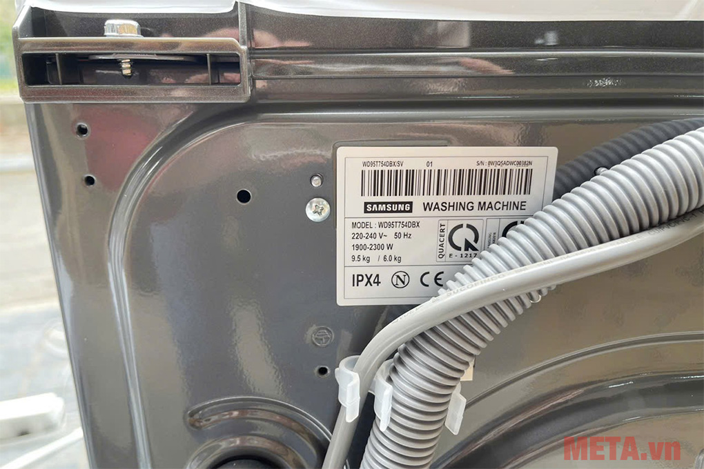 Máy giặt sấy thông minh AI Samsung Inverter 9.5kg WD95T754DBX/SV (Sấy 6kg)