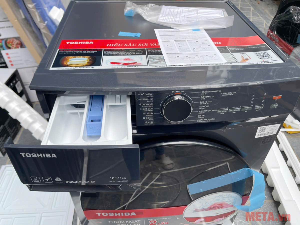 Máy giặt sấy Toshiba Inverter 10.5kg/7kg TWD-T21BU115UWV(MG)