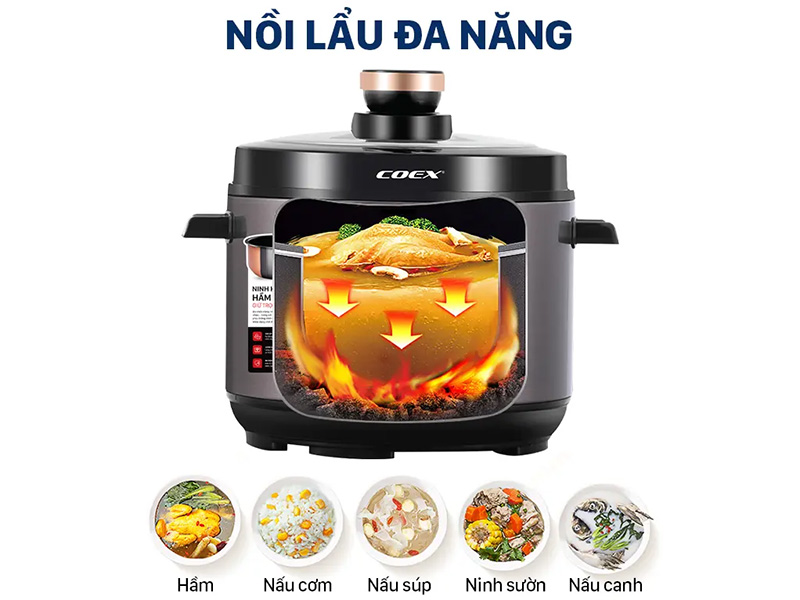 Nồi áp suất đa năng 6 lít Coex CP-3217A