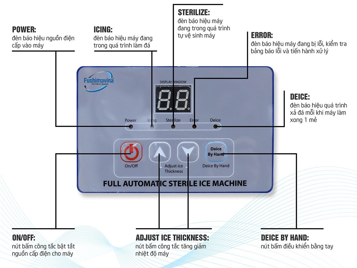 Máy làm đá viên Fushima FSMDL-80 (80kg)