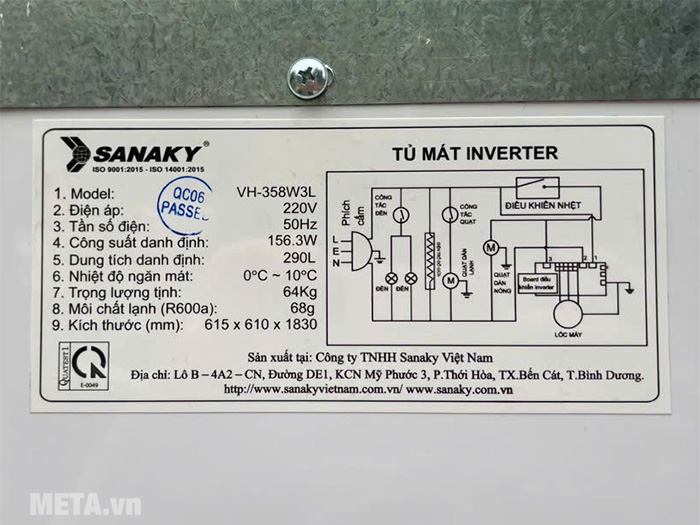 Tủ mát Inverter Sanaky VH-358W3L