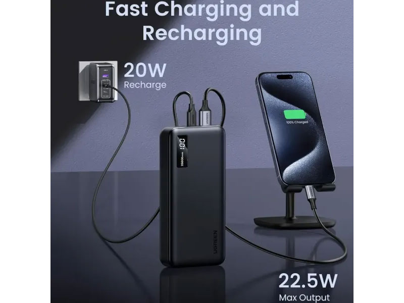 Pin sạc dự phòng Ugreen 25683 PB312 (20.000 mAh, sạc nhanh 2 chiều)