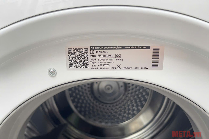 Máy sấy thông hơi Electrolux UltimateCare 9kg EDV904H3WC