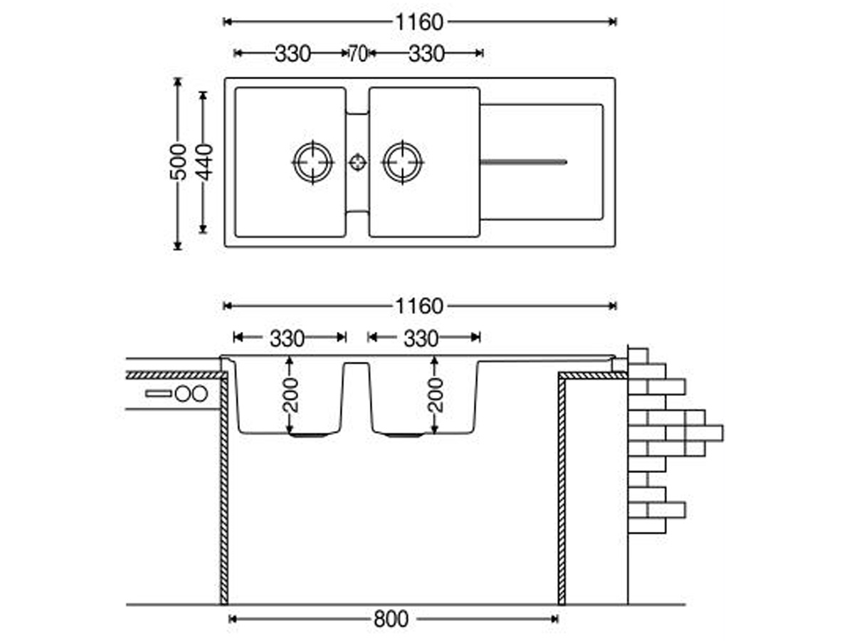 Chậu rửa chén Carysil ENC1