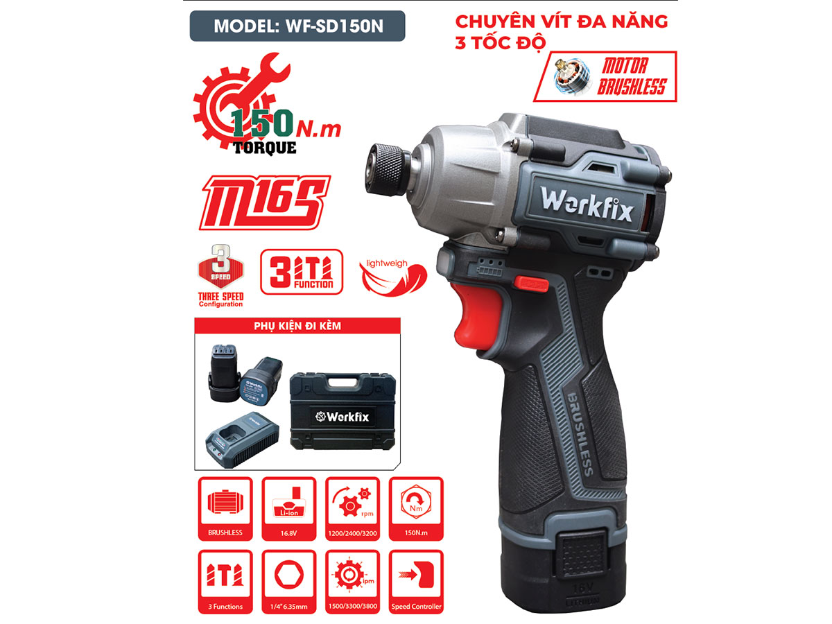 Máy vặn vít Workfix WF-SD150N
