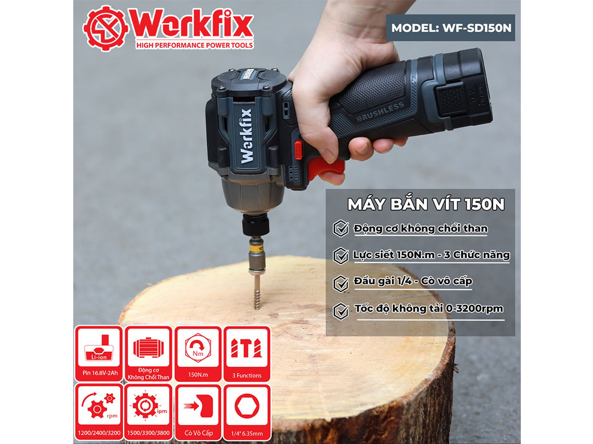Máy vặn vít Workfix WF-SD150N