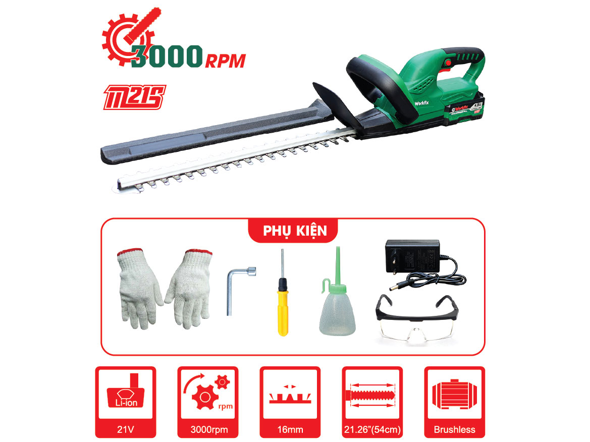 Máy cắt tỉa hàng rào, cây cảnh Workfix WF-HT20