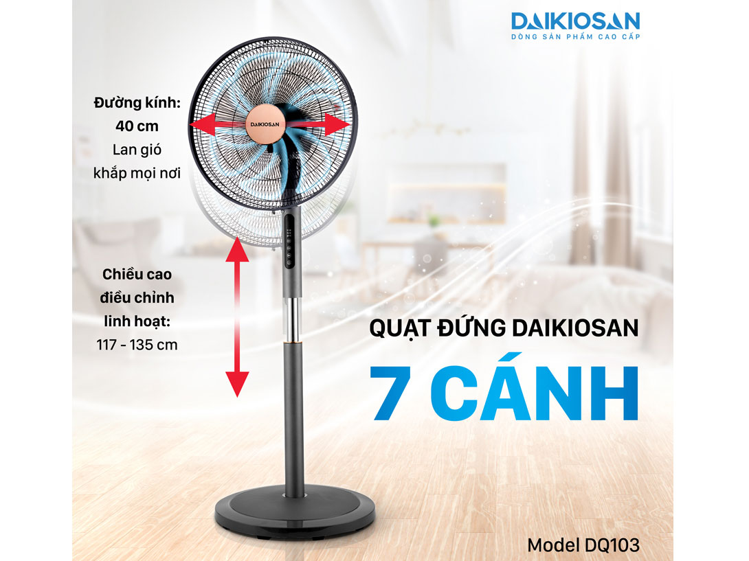 Quạt điện đứng lifestyle Daikiosan DQ103