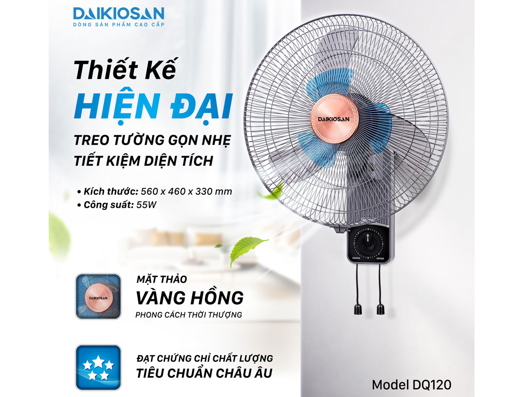 Quạt treo tường lifestyle Daikiosan DQ120