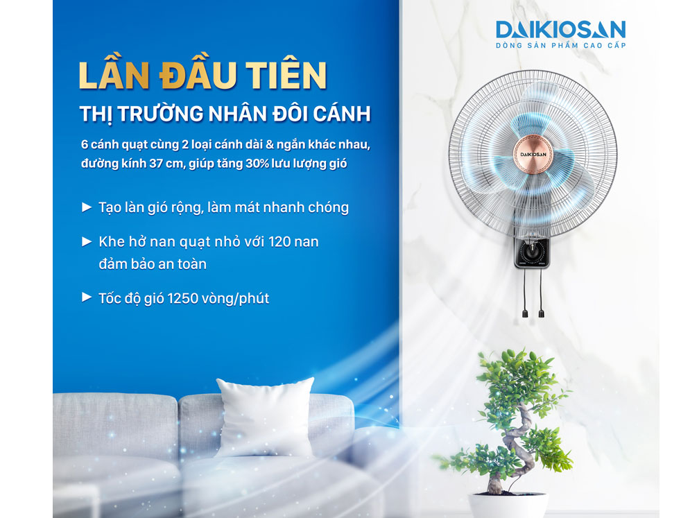 Quạt treo tường lifestyle Daikiosan DQ120