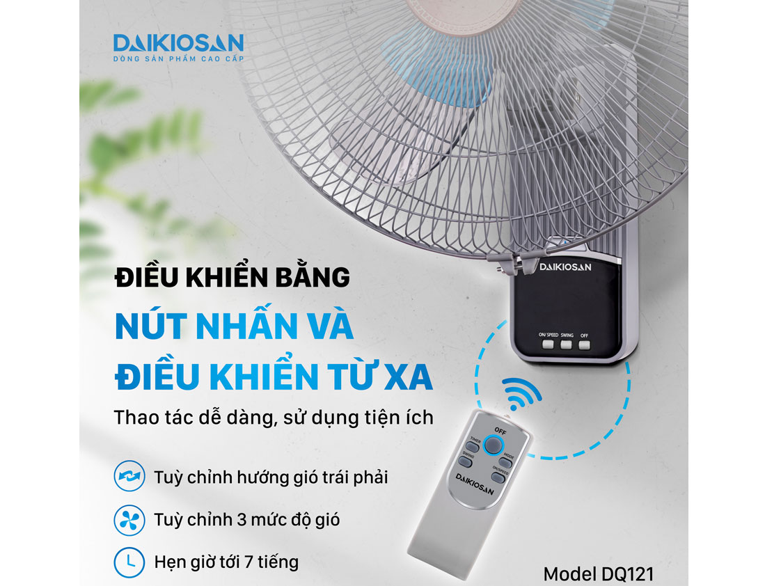 Quạt treo tường lifestyle Daikiosan DQ121