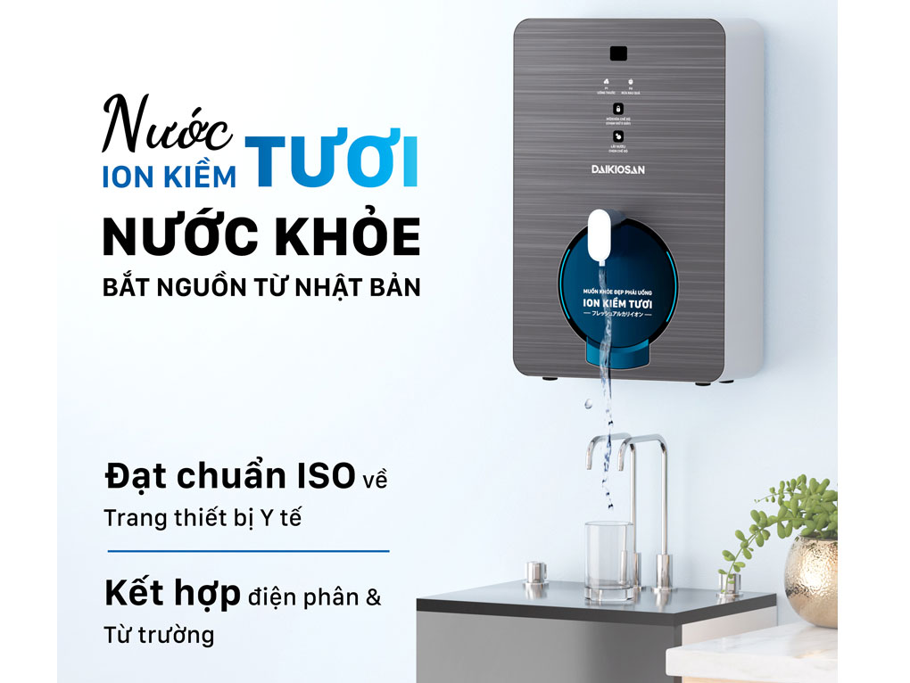 Máy biến đổi nước RO thành nước ion kiềm tươi từ trường Daikiosan DN069