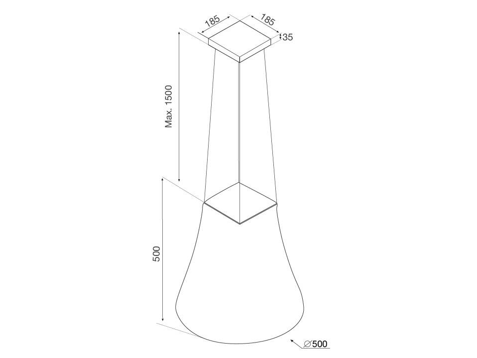 Máy hút mùi đảo Malloca ADEL P-3810