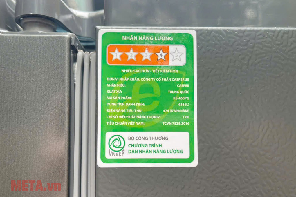 Tủ lạnh Casper Inverter 495 lít Side By Side RS-460PG