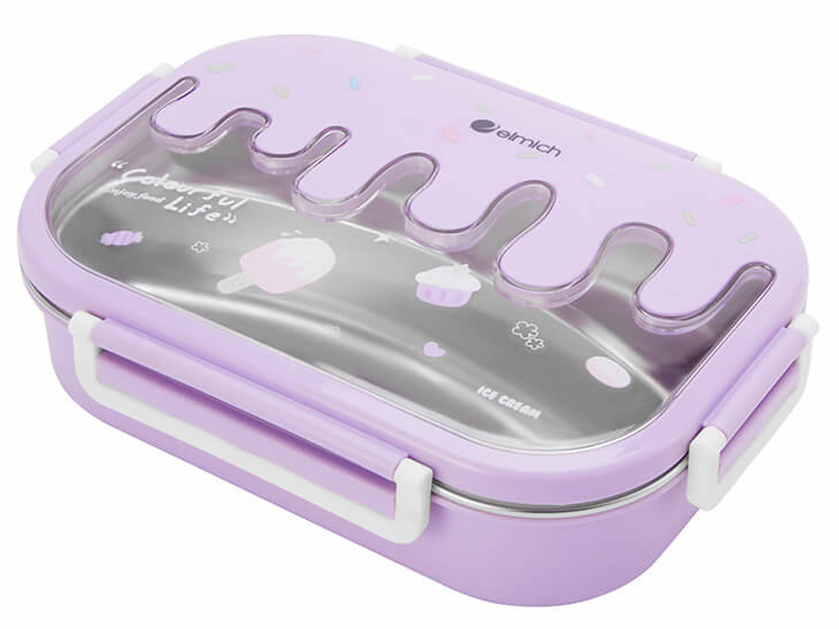 Hộp cơm cho trẻ em 3 ngăn inox 304 Elmich Babycare EL-0009N3 (650ml)