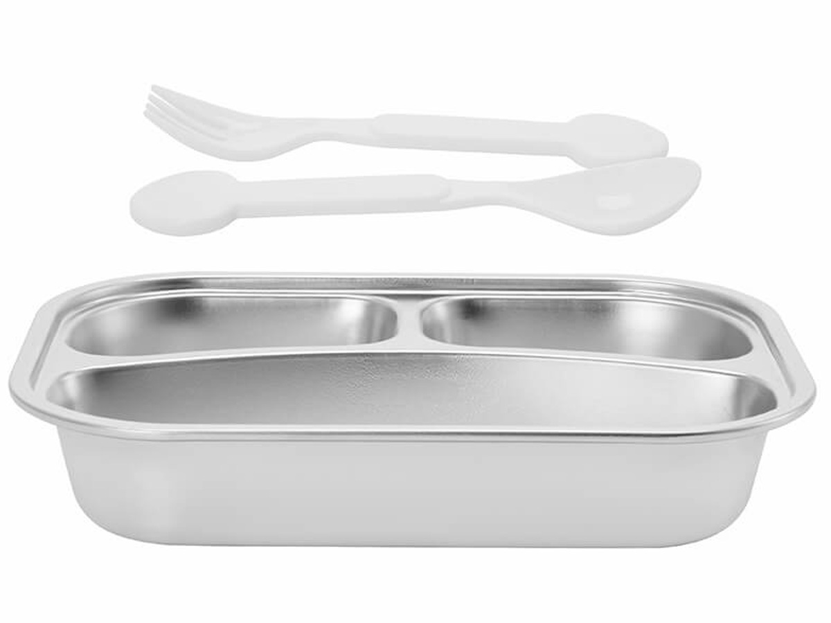 Hộp cơm cho trẻ em 3 ngăn inox 304 Elmich Babycare EL-0009N3 (650ml)