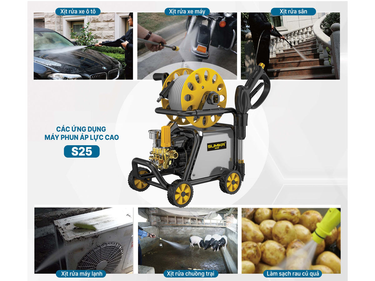 Máy rửa xe áp lực cao Sumika S25 (2.500W)