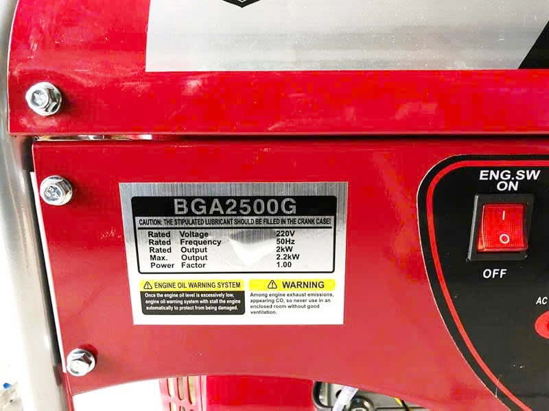 Máy phát điện chạy xăng Bgas BGA2500G