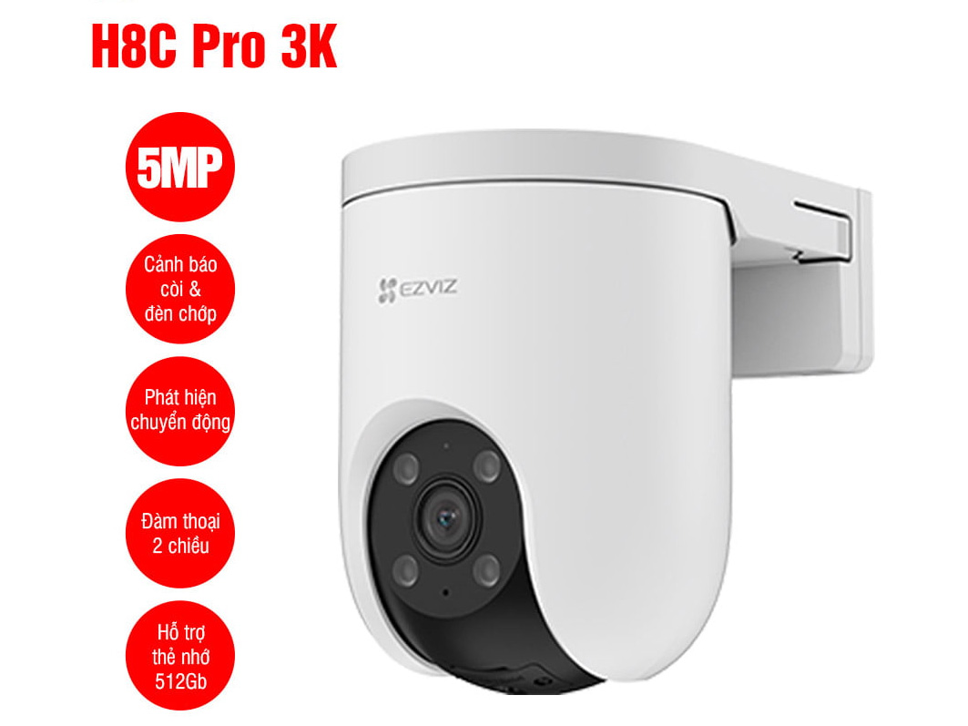 Camera Wifi Ezviz H8C Pro 3K 5MP (Quay quét thông minh)