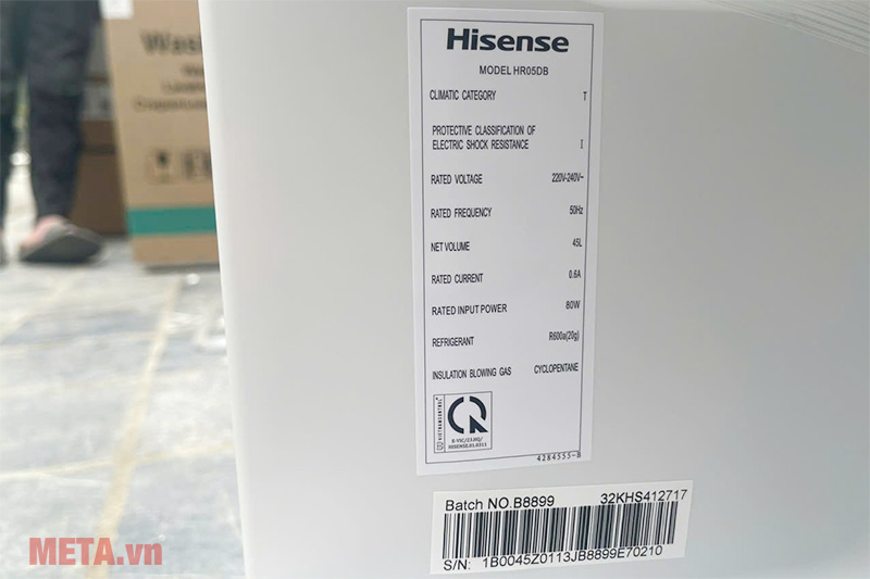 Tủ lạnh mini Hisense HR05DB 45 lít