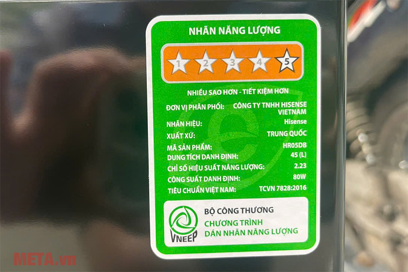 Tủ lạnh mini Hisense HR05DB 45 lít