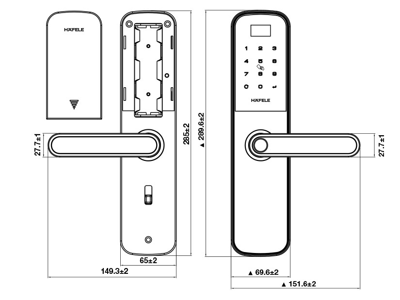 Khóa điện tử Hafele DL6100 (912.20.582)
