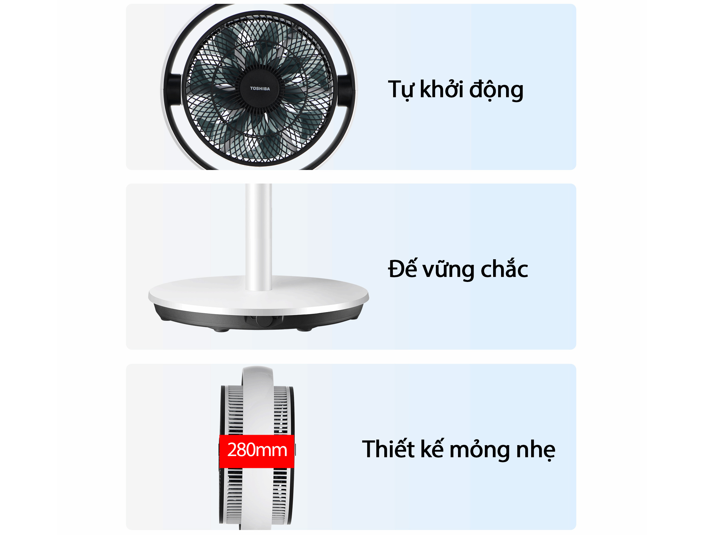 Quạt tuần hoàn Toshiba F-DSC80XVN (7 cánh trước, 9 cánh sau, 25W)