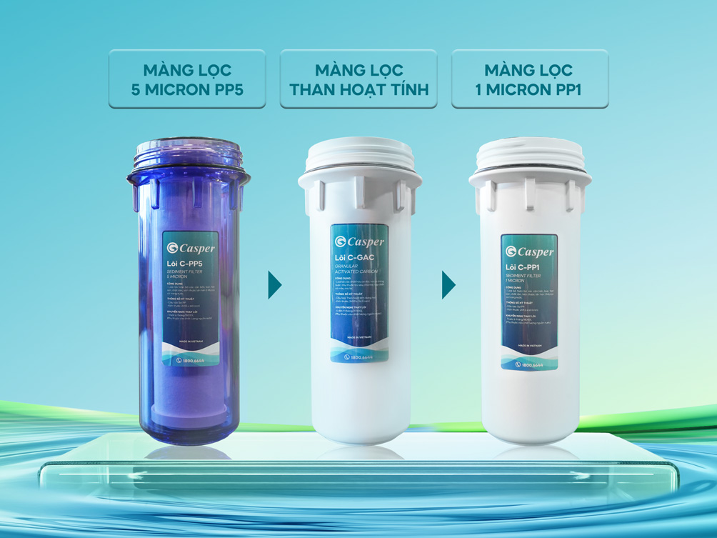 Máy lọc nước Casper Hydrogen 10 lõi WH-D8V1