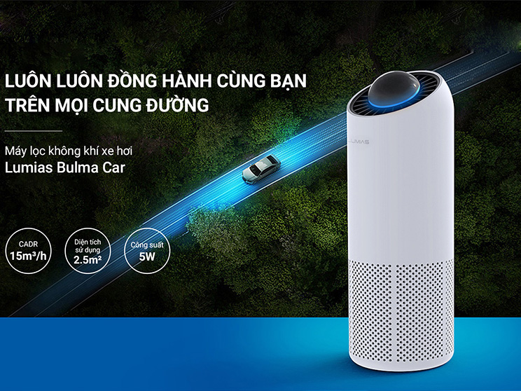 Máy lọc không khí ô tô Lumias Bulma Car - 5W, 2.5m2