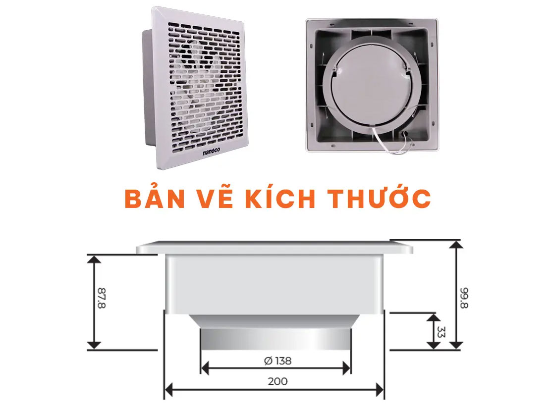 Quạt hút siêu mỏng NMV2023