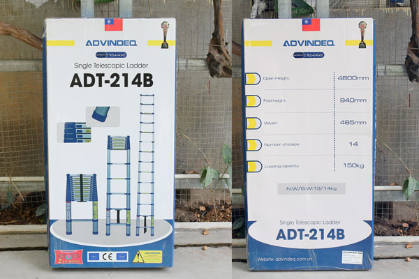 Thang nhôm rút đơn Advindeq ADT214B