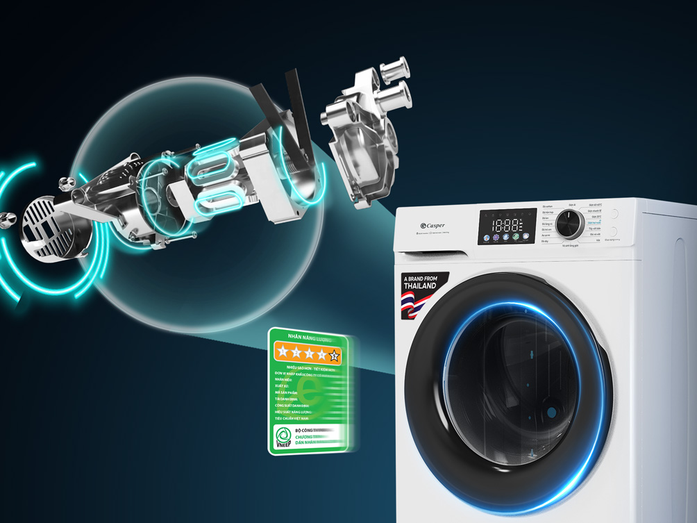 Máy giặt Casper ProWash Inverter 8kg WF-D8VWR1