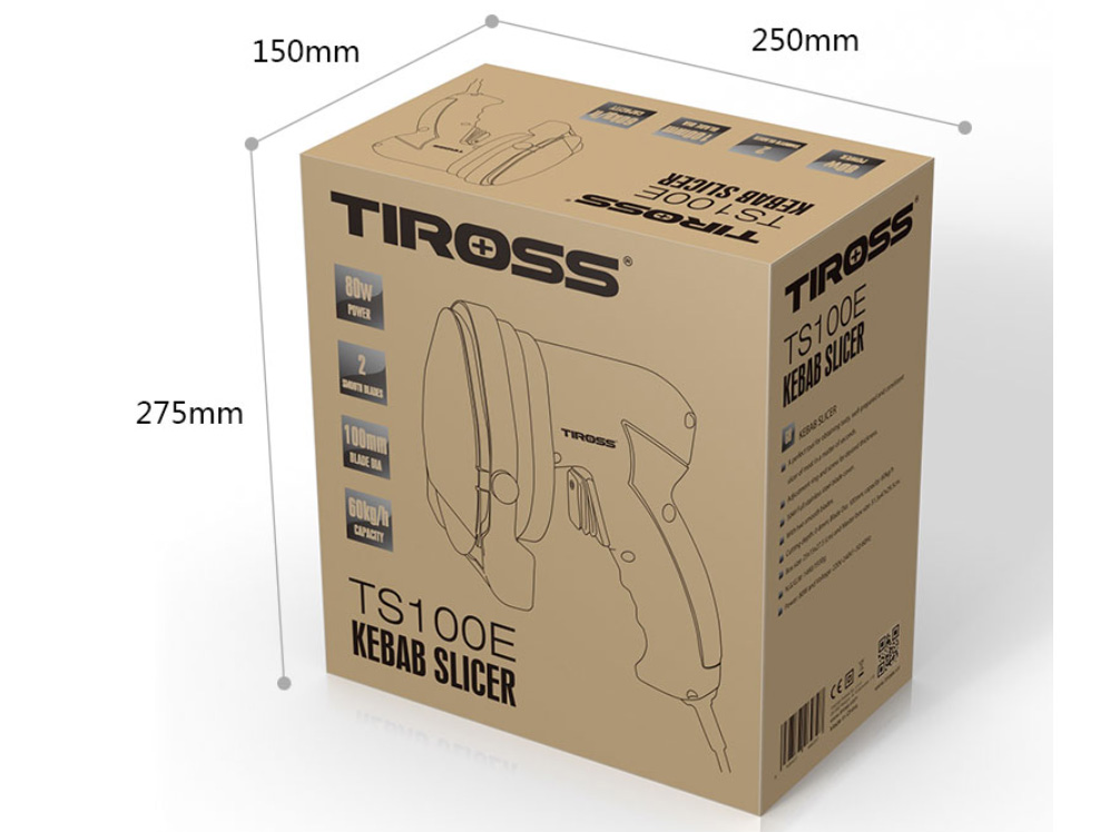 Máy cắt thịt nướng Tiross TS100E