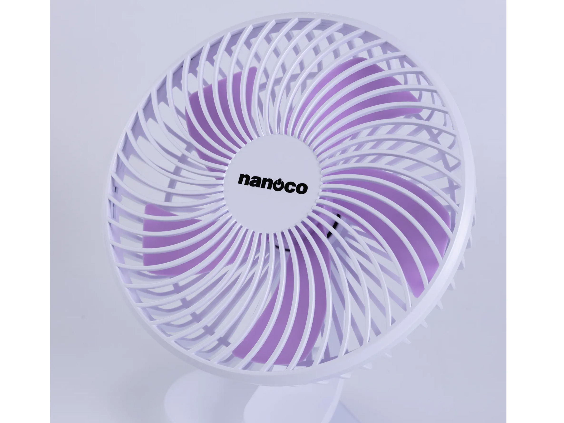 Quạt sạc Nanoco NRF6219W (15cm, 6W, có xoay, đèn)