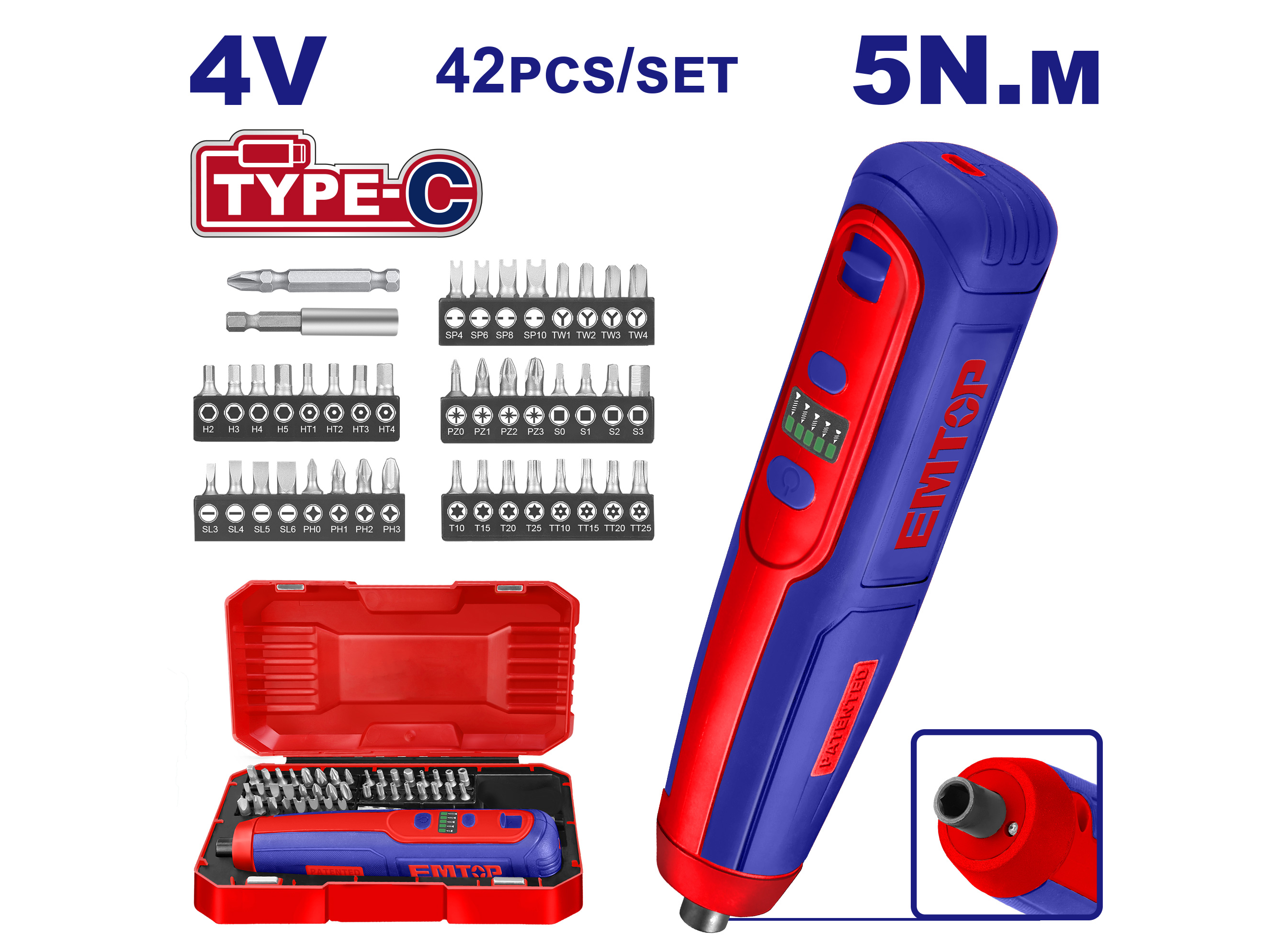 Máy siết vít 4V Emtop ECSR0406