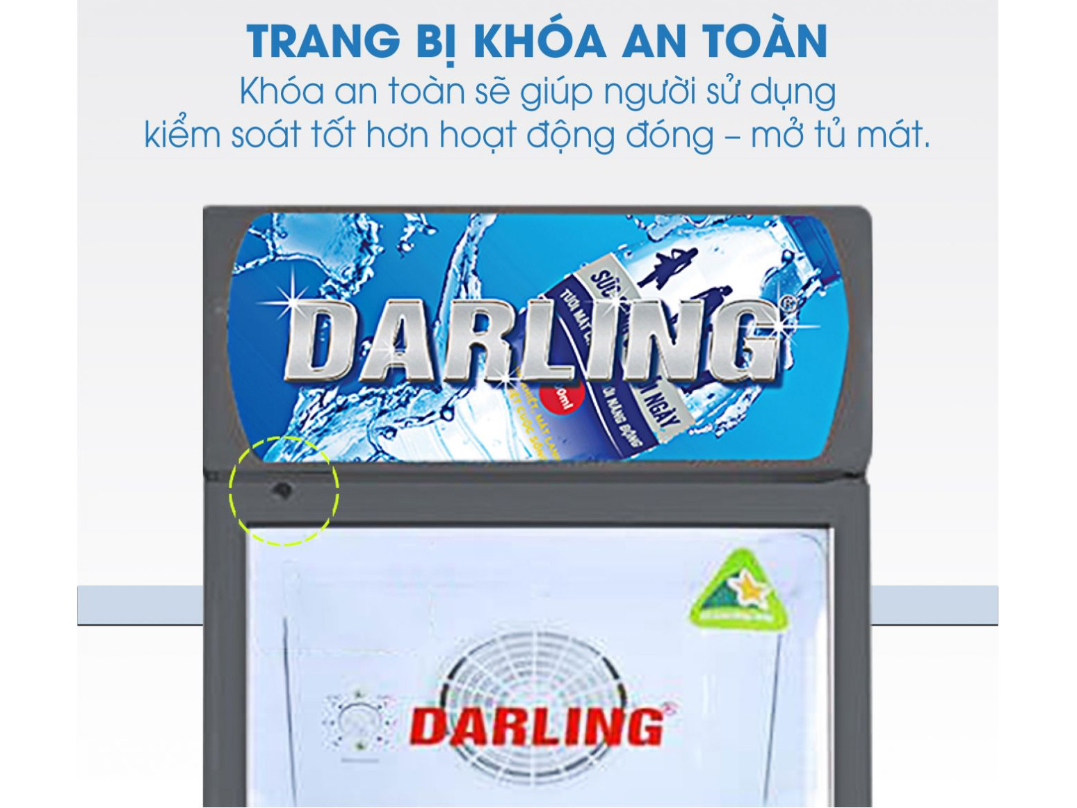Tủ mát Darling DL-3600AL (Kính LOW-E, 1 cánh, đèn Led, 380 lít)