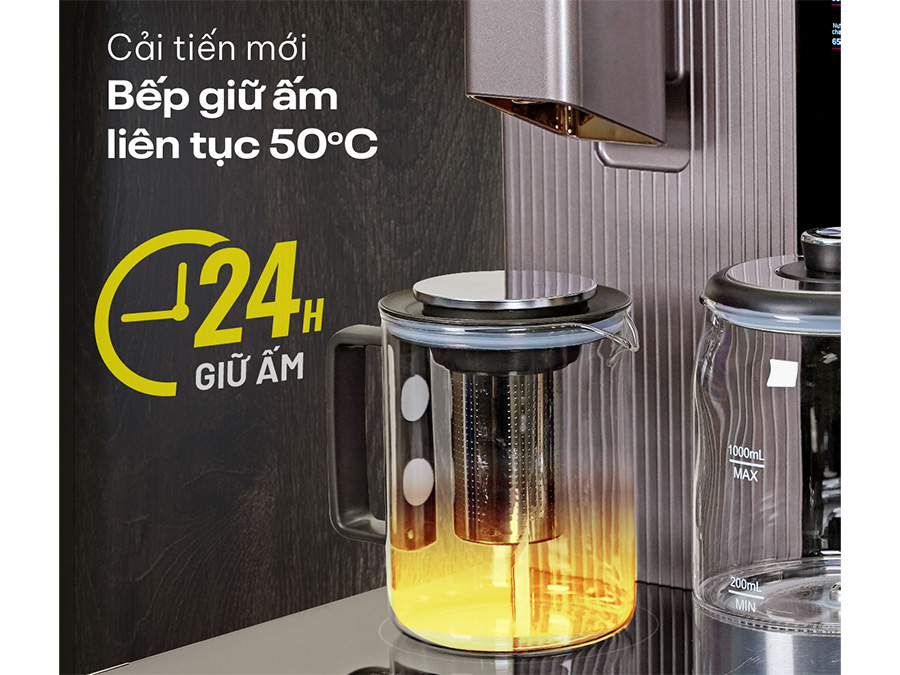 Cây nước nóng lạnh bàn trà có ngăn khử khuẩn UV FujiE TB238UV