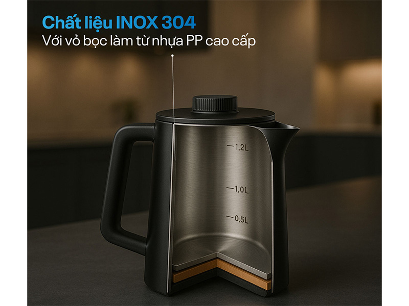 Cây nước nóng lạnh kết hợp bàn pha trà, cafe FujiE TB245