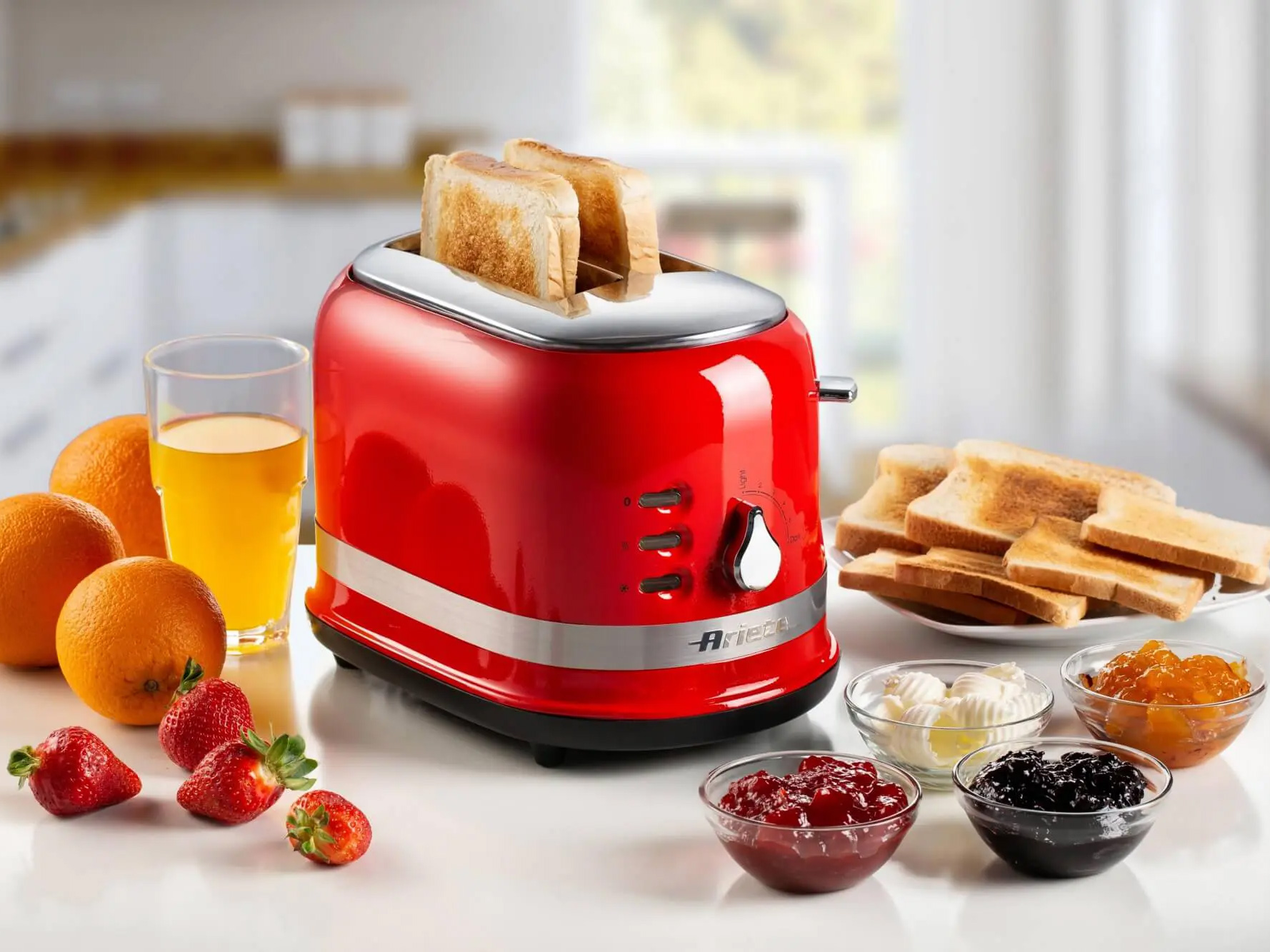 Máy nướng bánh mì 2 khay Ariete MOD.0149 (Màu đỏ)