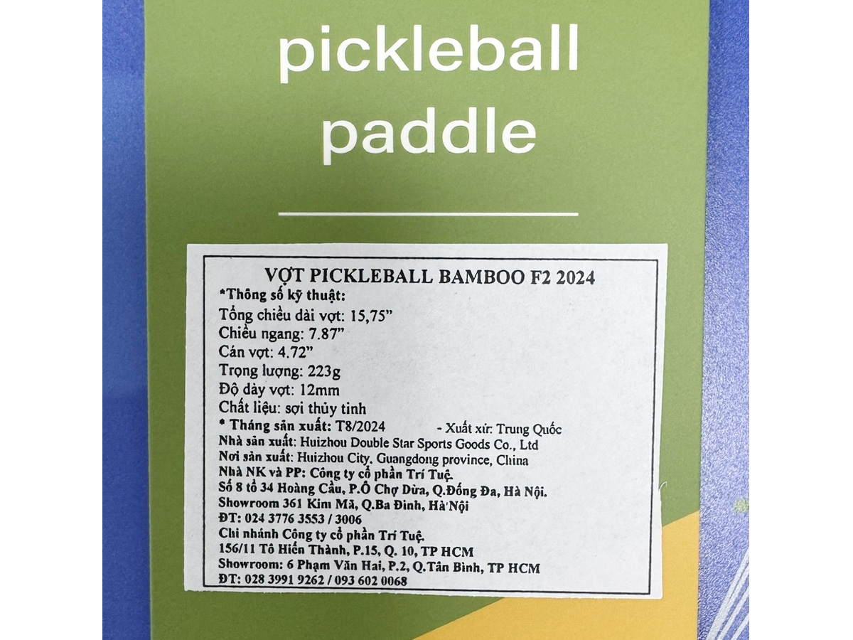 Vợt Pickleball Bamboo F2