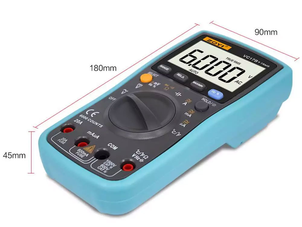 Đồng hồ vạn năng kỹ thuật số Zoyi VC17B+ (True RMS)